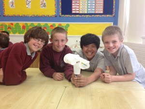 Our finished anemometer (after a lot of hard work!)