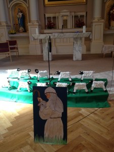 Some of the art the boys prepared for the church last year. 