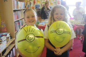 Our new 2nd Class girls celebrating on the first day!