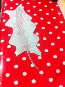 Davy's beautiful drawing of a leaf.