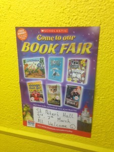 Book Fair posters are up around the school!