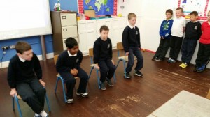 Boys on chairs